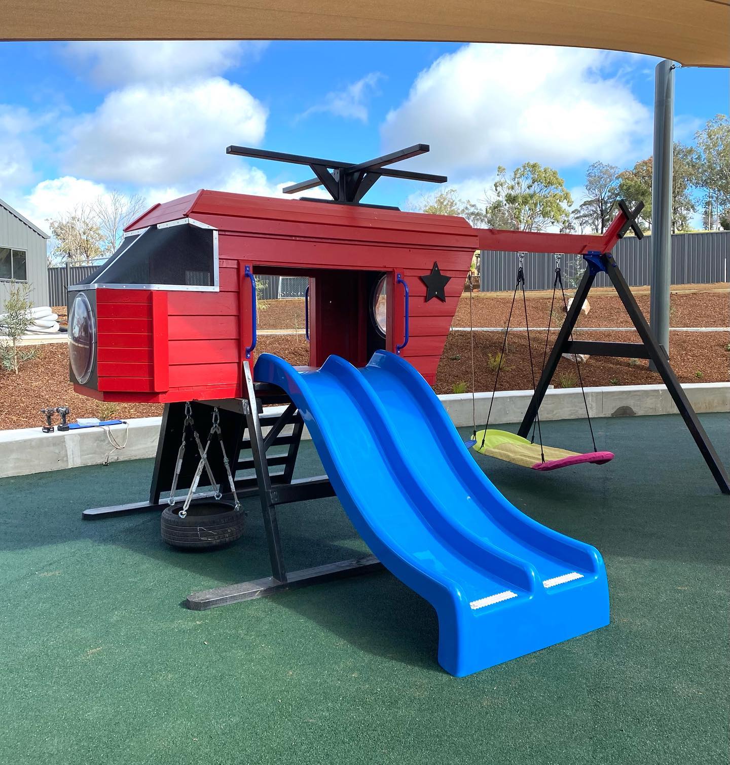 Blue - Helicopter not included.
