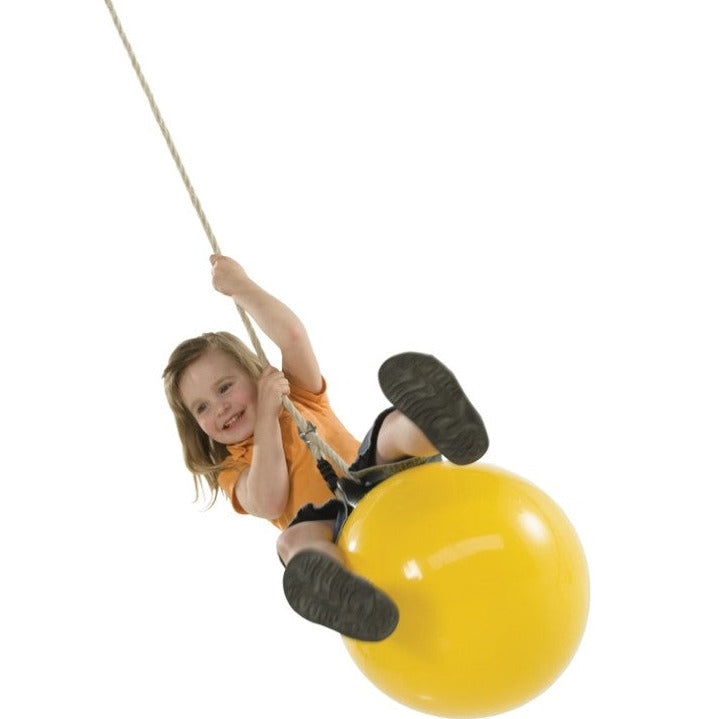 Buoy Ball 'DROP' Large 51cm Swing with Adjustable Rope - Yellow
