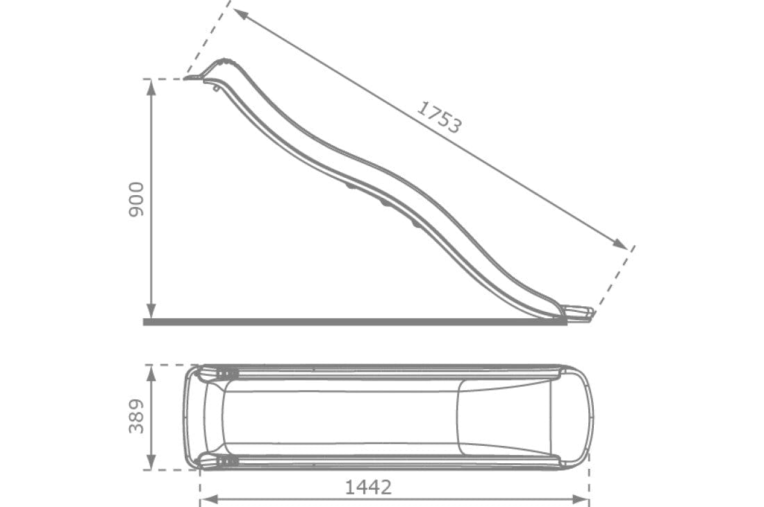 900mm Platform Height Plastic Slide