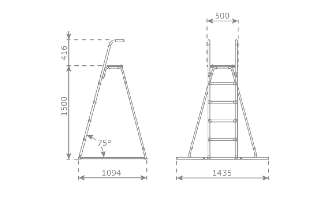 Ladder Kit For 1.5m Plastic Slide (not included)