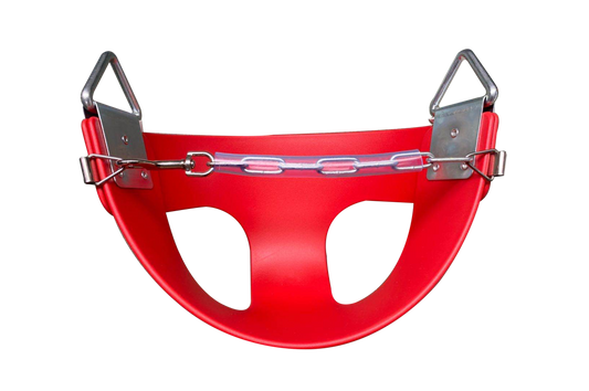 Half Bucket Toddler Swing Seat with Adjustable Ropes - Red