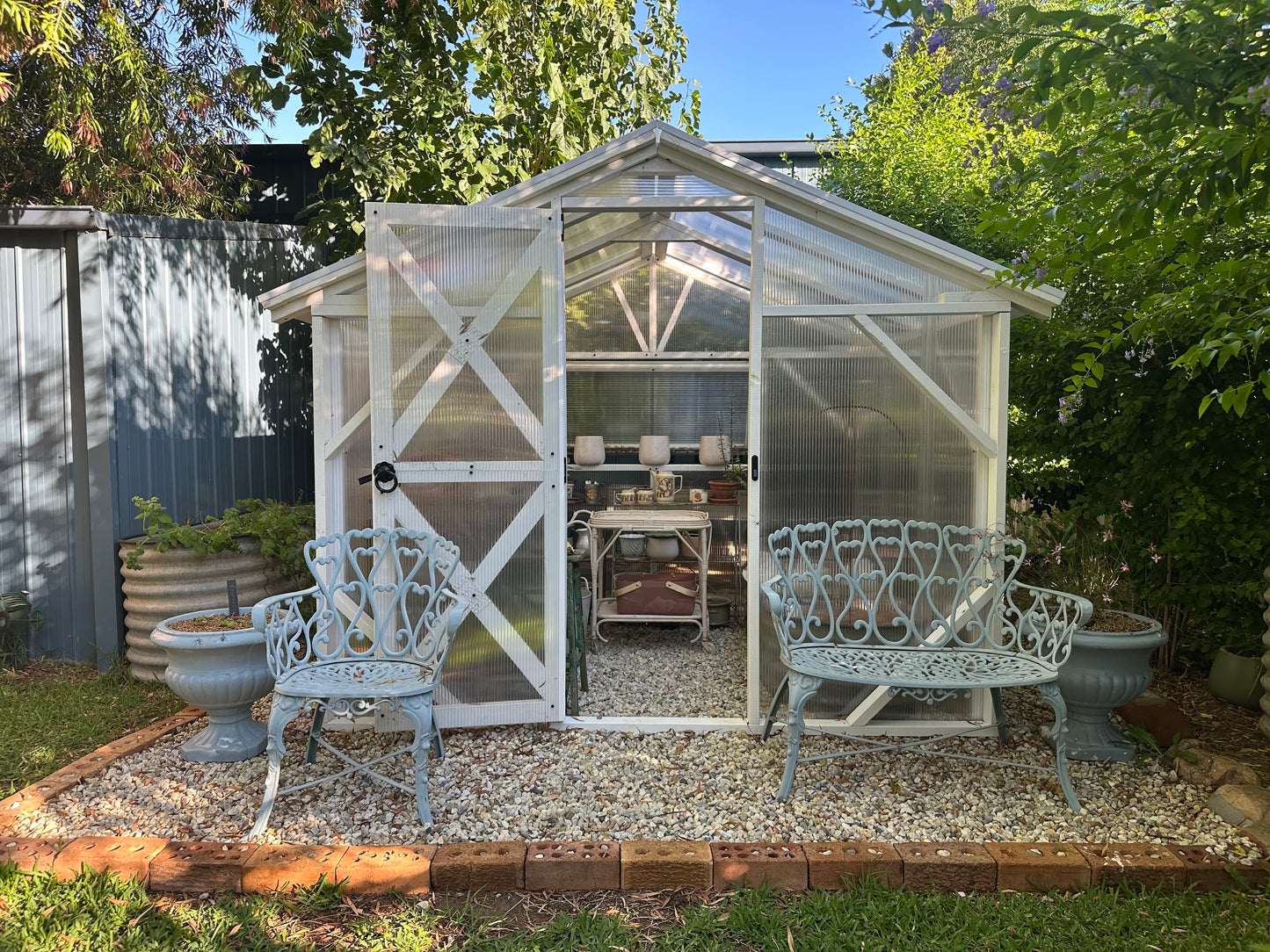 Hamptons Potting Shed Greenhouse