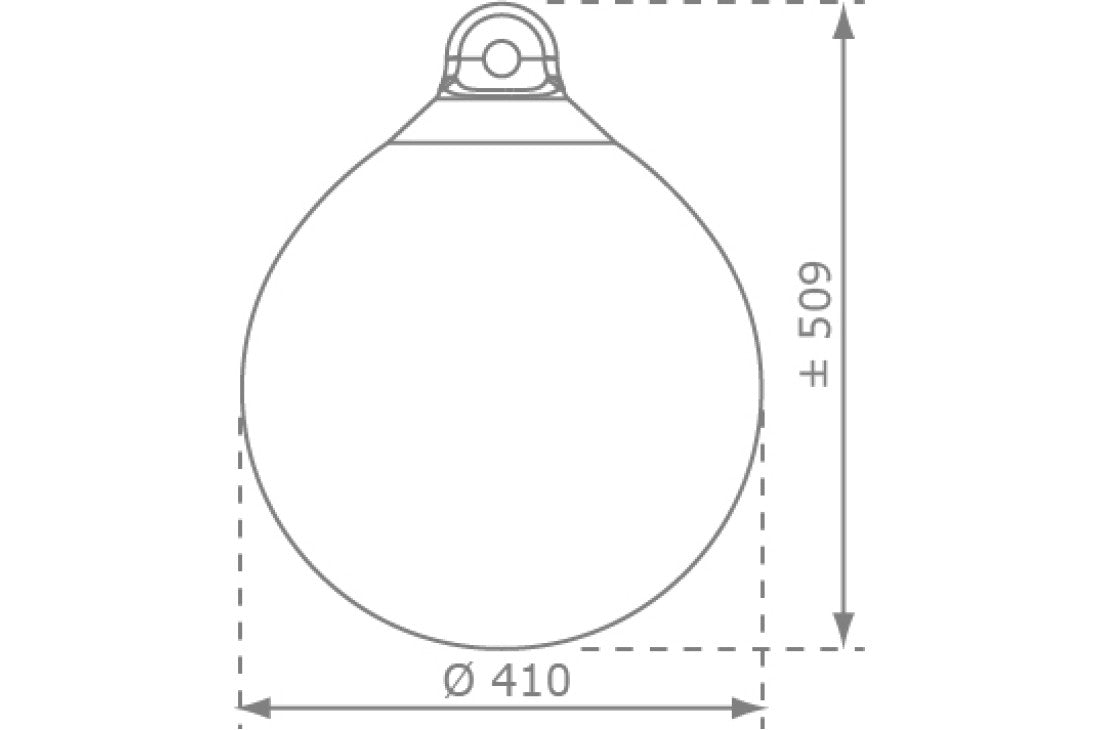 Buoy Ball Mandora' 30cm Swing with Adjustable Rope - Red