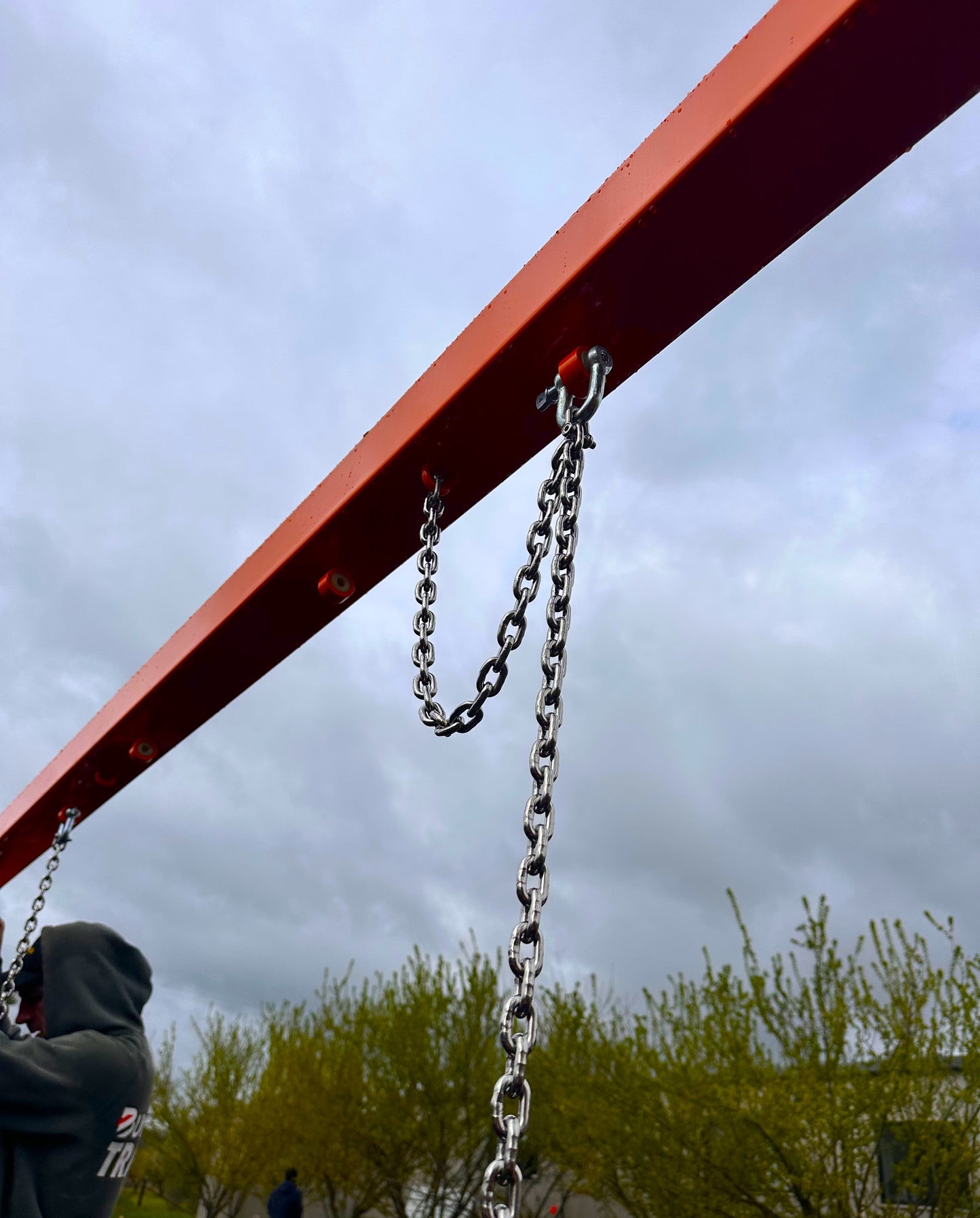 Commercial Triple Swing Set with Timber Legs